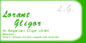 lorant gligor business card