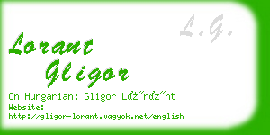 lorant gligor business card
